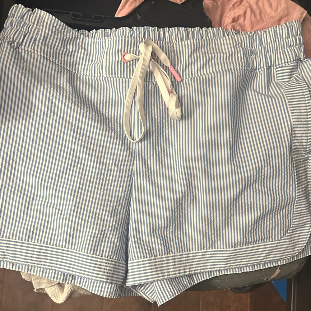 Vineyard Vines Navy Striped Athletic Shorts